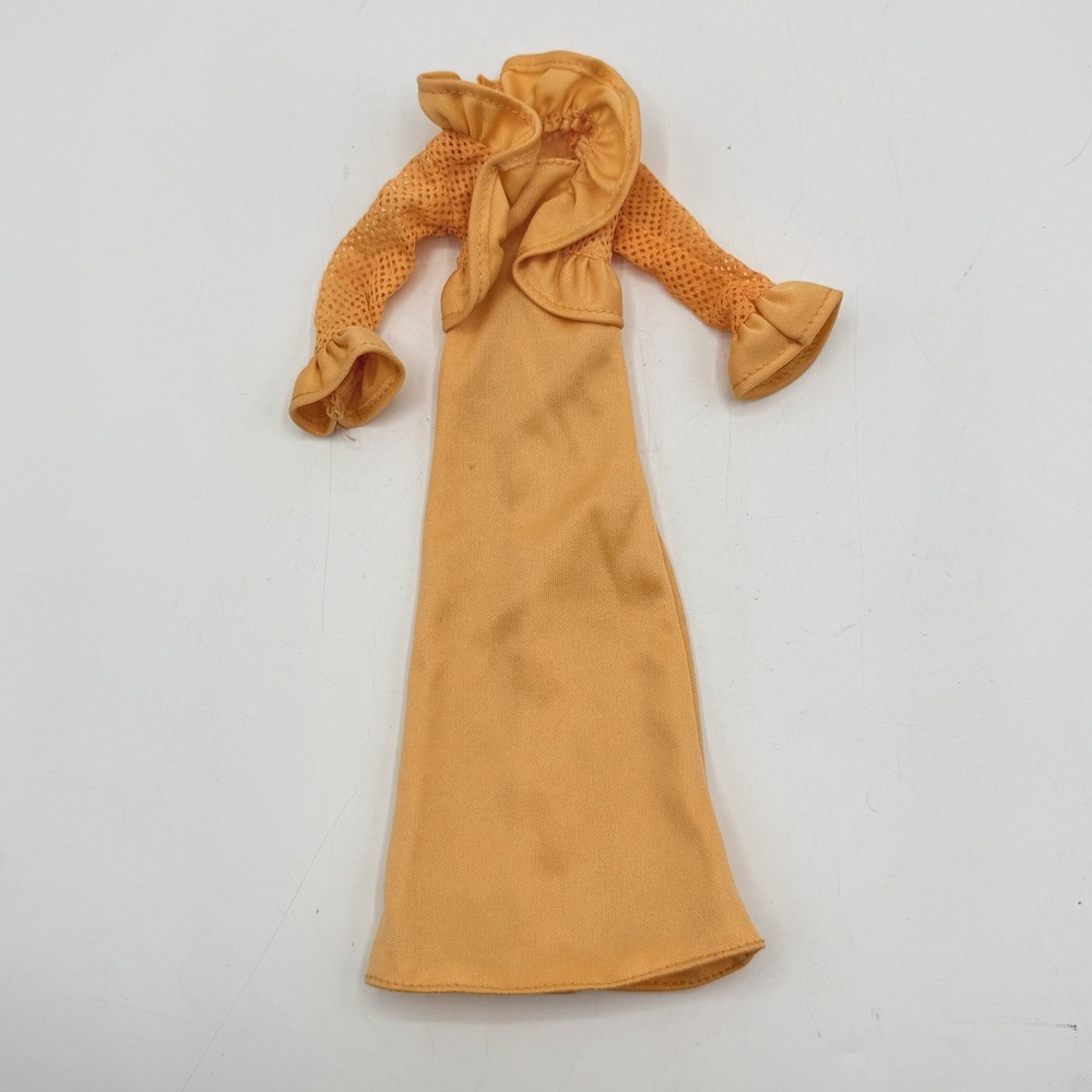 Mego Maddie Mod Ruffled Jacket Dress Orange Peach 1976 Vintage Doll Clothes
